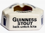 Ceramic Advertising/ Promotional Ceramic Ashtray for Guinness Stout, Manufactured by Goh Ban Huat/ Diamond, Malaysia
