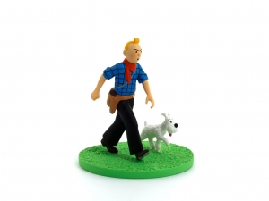 Moulinsart Collectible Box Scene Figure Tintin as Cowboy