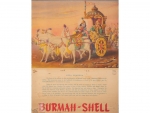Vintage Advertisement Calendar, Burmah-Shell, Gita Upadesa