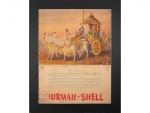 Vintage Advertisement Calendar, Burmah-Shell, Gita Upadesa