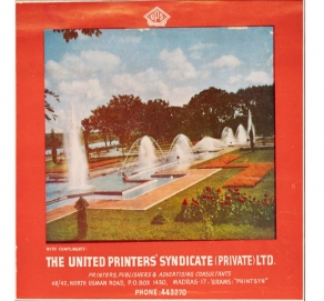 Advertisement Calendar, The United Printers' Syndicate (private) Ltd