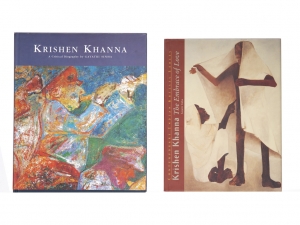 Set of 2 Books: a)Krishen Khanna: The Embrace of Love, b)Krishen Khanna: A Critical Biography